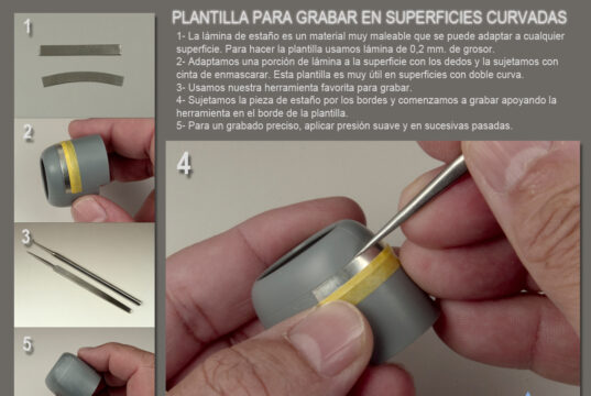 Plantilla para marcar superficies curvas