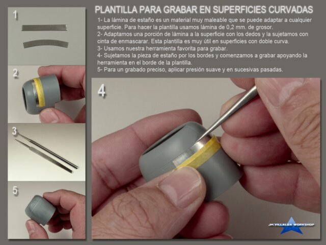 Plantilla para marcar superficies curvas