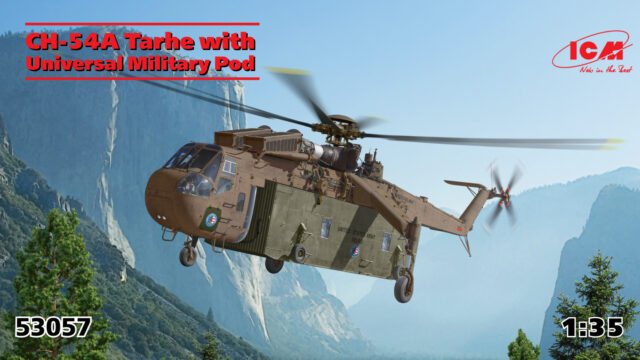 The CH-54A Tarhe con Universal Military Pod