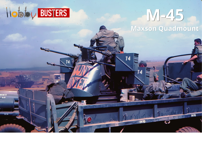 M45 MAXSON QUADMOUNT SOLOMAQUETAS Montaje M45 sobre camión en Vietnam