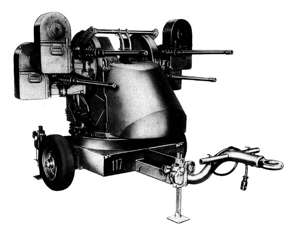 M55 Machine Gun Trailer Mount. Fuente Lone Sentry