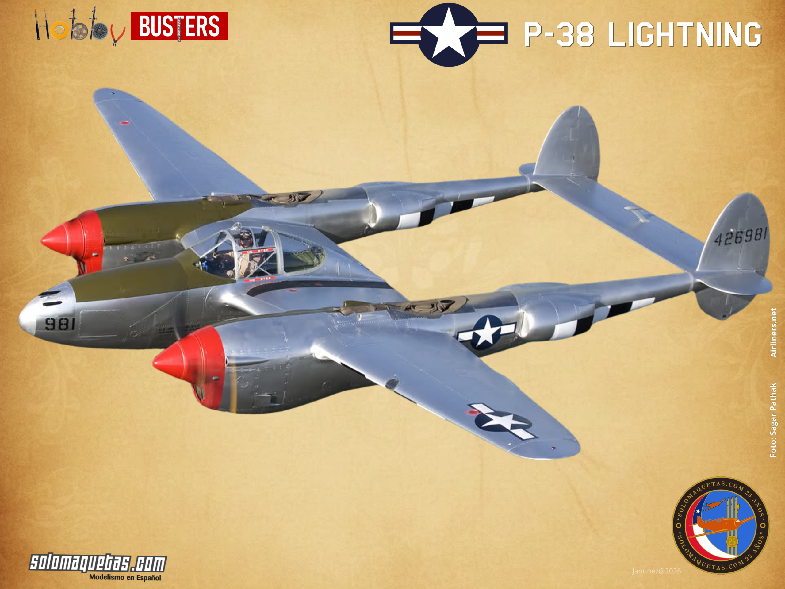 P38 Lightning Portada Portada Solomaquetas turbocompresores P38