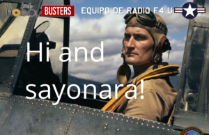 Equipos de comunicaciones F4 U1 Piloto F4 U con su gorra y auriculares