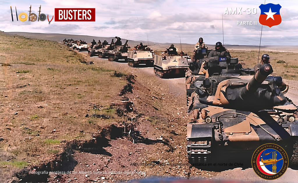 Columna blindada de M-113 y AMX-30 en el TOA